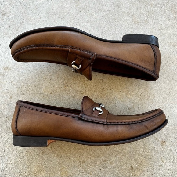 Allen Edmonds Verona II Italian Bit Brown Leather Dress Loafers Men’s Size 12D - Picture 8 of 10